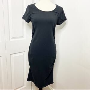Isabel Maternity Short Sleeve Shirred Dress